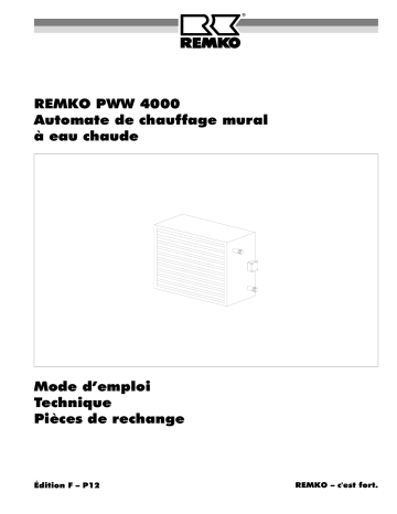 Remko PWW4050-3-2-stufig-400Volt Manuel utilisateur | Fixfr