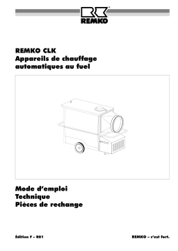 Remko CLK30ohneBrenner Manuel utilisateur