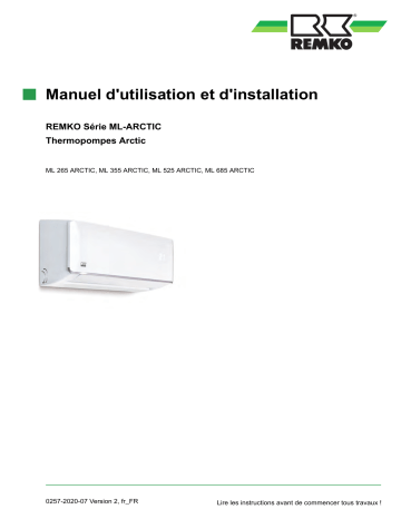 Remko ML685ATARCTIC Manuel utilisateur | Fixfr