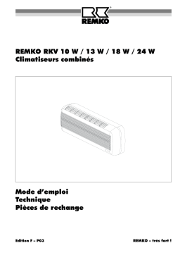 Remko RKV13W Manuel utilisateur