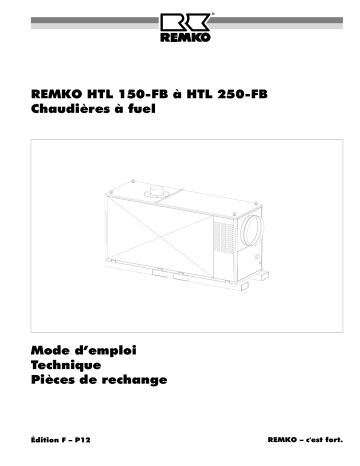 Remko HTL250-FB-2st-ohneBrenner Manuel utilisateur | Fixfr