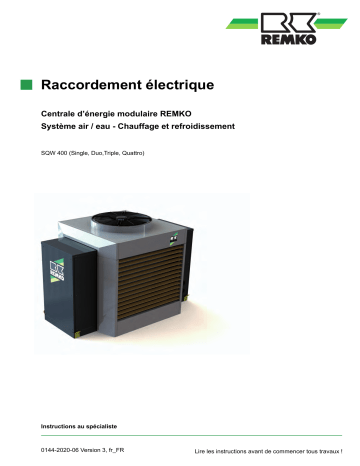 Remko SQW400-Quattro-Alu-Raccordement-electrique Manuel utilisateur | Fixfr