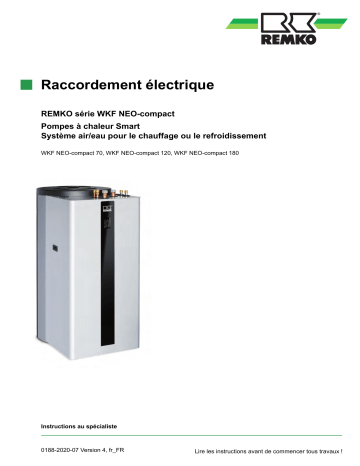 Remko WKF120NEOcompact-Raccordement-electrique Manuel utilisateur | Fixfr