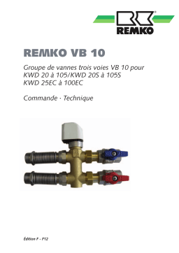 Remko Groupe-de-vannes-trois-voies-VB10 Manuel utilisateur