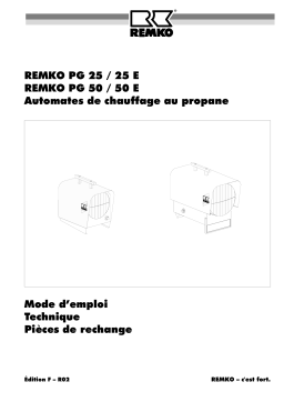 Remko PG25 Manuel utilisateur