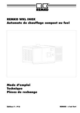 Remko WKL60INOX-ohneBrennerundOelfilter Manuel utilisateur