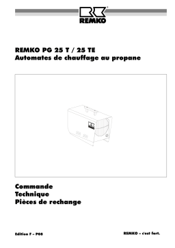 Remko PG25-TE Manuel utilisateur