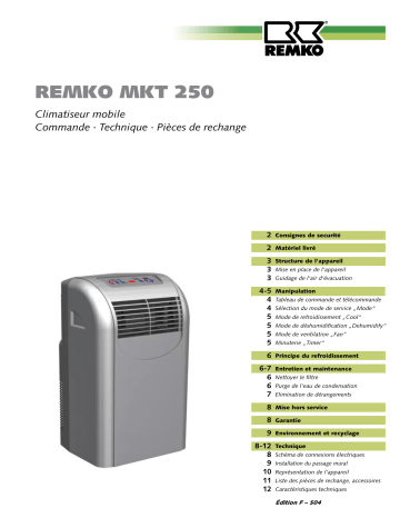 Remko MKT250 Manuel utilisateur | Fixfr