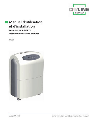 Remko TK300 Manuel utilisateur | Fixfr