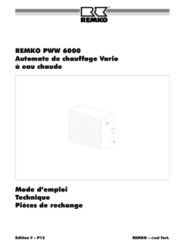 Remko PWW6000 Manuel utilisateur