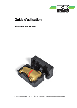 Remko Separateur-d-air Manuel utilisateur