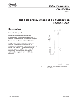 Nordson Econo-Coat Fluidizing Pickup Tube Manuel utilisateur