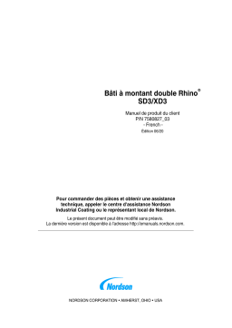 Nordson Rhino SD3/XD3 Dual-Post Frame Manuel du propriétaire