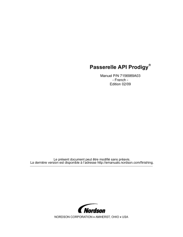 Nordson Prodigy PLC Gateway Manuel du propriétaire | Fixfr