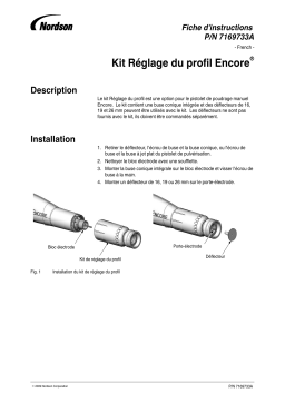 Nordson Pattern Adjustment Kit for Encore and Encore XT Manual Powder Spray Guns Manuel du propriétaire