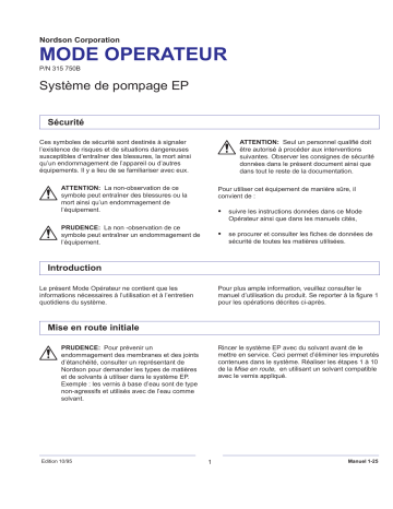 Nordson EP Pumping System Manuel du propriétaire | Fixfr