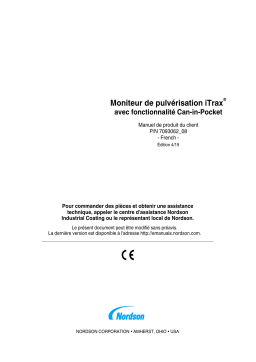 Nordson iTRAX® Spray Monitor Manuel du propriétaire