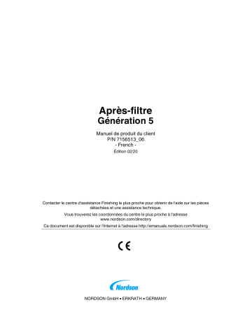 DFO Afterfilters | Nordson Afterfilter Generation 5 Manuel du propriétaire | Fixfr