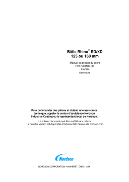 Nordson Rhino SD/XD 125- or 160-mm Frames Manuel du propriétaire