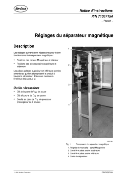 Nordson Magnetic Separator Adjustments Manuel du propriétaire