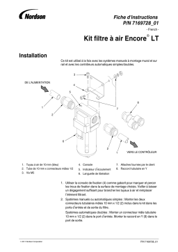 Nordson Encore LT Air Filter Kits Manuel du propriétaire