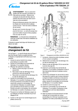 Nordson Rhino SD3/XD3 24 Vdc 55-Gallon Container Change Manuel du propriétaire