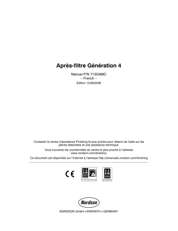 Nordson Afterfilter Generation 4 Manuel du propriétaire | Fixfr