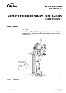 Nordson Rhino SD3/XD3 5-Gallon Dual-Post Container Hold-Down Manuel du propriétaire