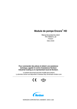 Nordson Encore HD Pump Module Manuel du propriétaire