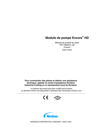 Nordson Encore HD Pump Module Manuel du propriétaire | Fixfr