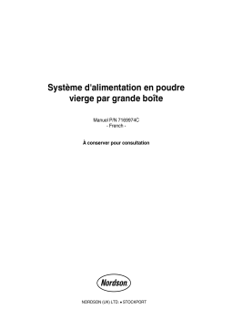 Nordson Big Box Virgin Powder Feed System Manuel du propriétaire