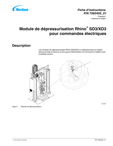 Nordson Rhino SD3/XD3 Depressurization Module for Electric Controls Manuel du propriétaire | Fixfr