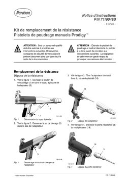 Nordson Prodigy Manual Powder Spray Gun Resistor Replacement Kit Manuel du propriétaire
