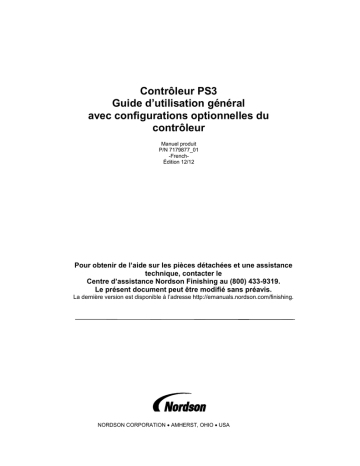 Nordson PS3 Controller General Mode d'emploi | Fixfr