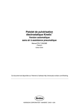 Nordson Kinetix® Electrostatic Spray Gun, Automatic, Air-assisted Airless Manuel du propriétaire