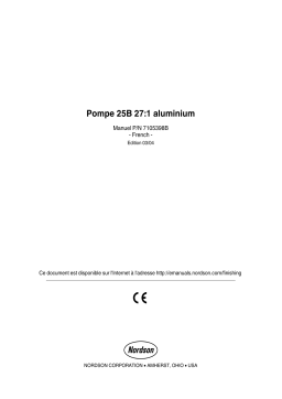 Nordson 25B 27:1 Aluminum Pump Manuel du propriétaire