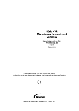 Nordson Reciprocator, Vertical, NVR-Series Manuel du propriétaire