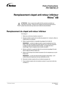 Nordson Rhino AB Lower Check Replacement Manuel du propriétaire