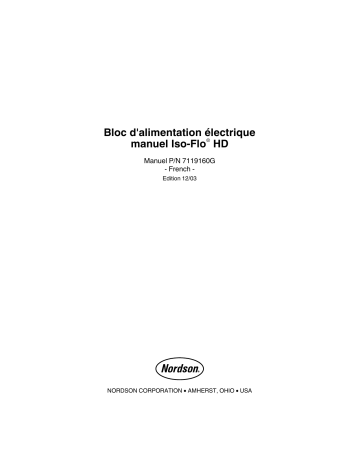 Nordson Iso-Flo® HD Manual Voltage Block System Manuel du propriétaire | Fixfr