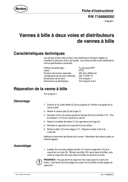 Nordson Two-Way Ball Valves and Ball Valve Manifolds Manuel du propriétaire