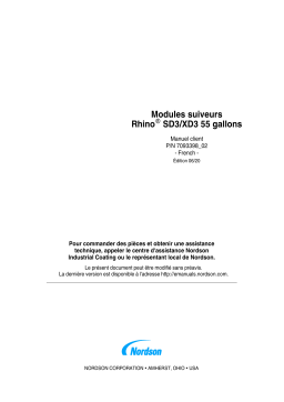 Nordson Rhino SD3/XD3 55-Gallon Follower Modules Manuel du propriétaire