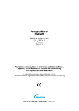 Nordson Rhino SD2/XD2 Pumps Manuel du propriétaire