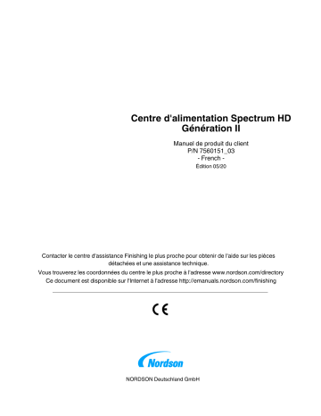 Nordson Spectrum® HD Powder Feed Center Generation II Manuel du propriétaire | Fixfr