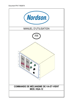 Nordson Reciprocator Controller HQA-12 Manuel du propriétaire