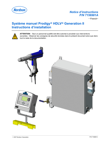 Nordson Prodigy Manual System Guide d'installation | Fixfr