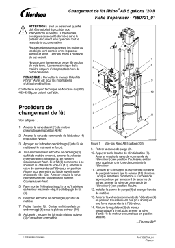 Nordson Rhino AB 5-Gallon Container Change Manuel du propriétaire