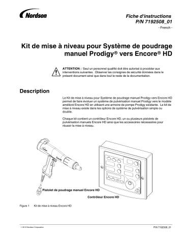 Nordson Encore HD Manual Powder Spray System Upgrade Kit Manuel du propriétaire | Fixfr