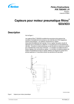 Nordson Rhino SD3/XD3 Air Motor Sensors Manuel du propriétaire