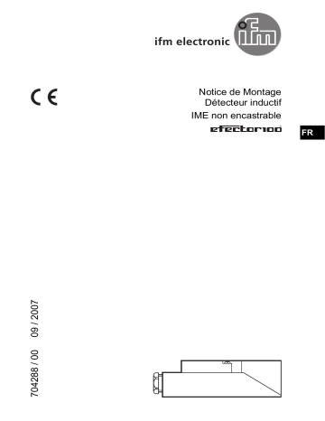 IM5044 | IFM IM5038 Inductive sensor Guide d'installation | Fixfr