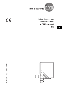 IFM O5P202 Retro-reflective sensor Guide d'installation